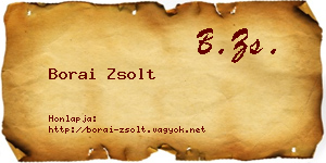 Borai Zsolt névjegykártya